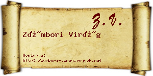 Zámbori Virág névjegykártya