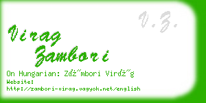 virag zambori business card